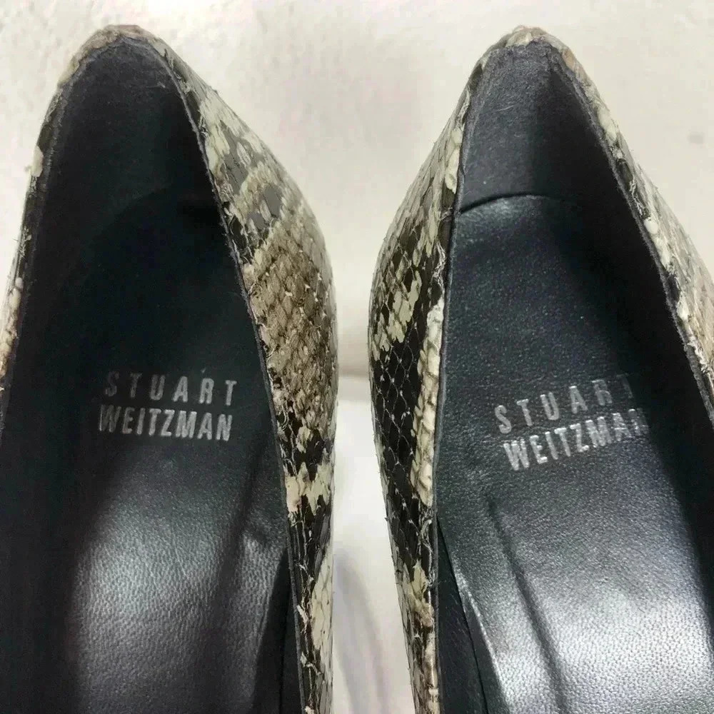 Stuart Weitzman Women’s Python Embossed Leather P… - image 8